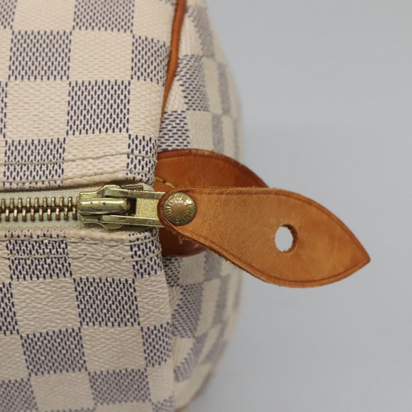 LOUIS VUITTON Damier Azur Speedy 30 Hand Bag N41533 LV Auth 126482