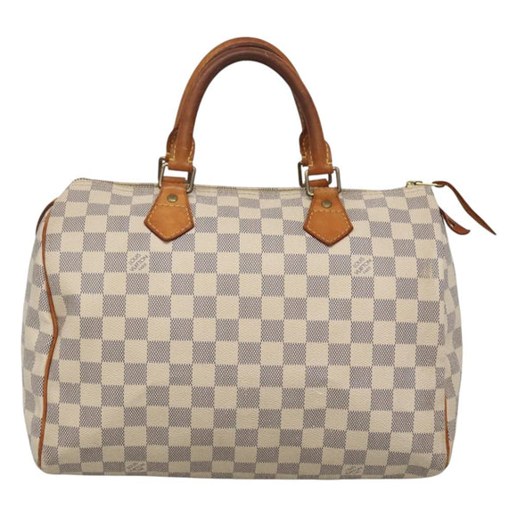 LOUIS VUITTON Damier Azur Speedy 30 Hand Bag N41533 LV Auth 126482