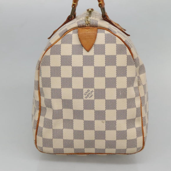 LOUIS VUITTON Damier Azur Speedy 30 Hand Bag N41533 LV Auth 126482