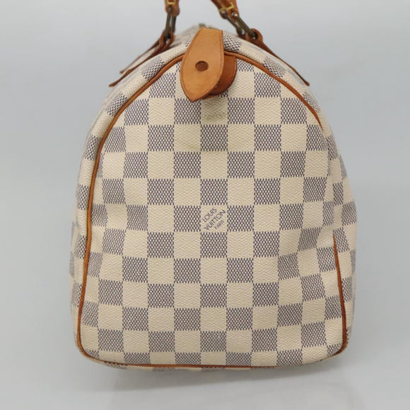 LOUIS VUITTON Damier Azur Speedy 30 Hand Bag N41533 LV Auth 126482