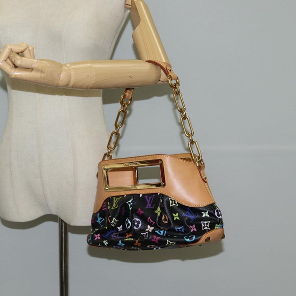 LOUIS VUITTON Monogram Multicolor Judy PM Bag 2way Black M40258 LV Auth 126485SAV
