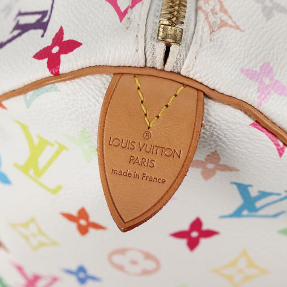 LOUIS VUITTON Monogram Multicolor Keepall 45 Bag White M92641 LV Auth 126487V