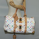 LOUIS VUITTON Monogram Multicolor Keepall 45 Bag White M92641 LV Auth 126487V-25
