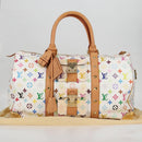 LOUIS VUITTON Monogram Multicolor Keepall 45 Bag White M92641 LV Auth 126487V-12