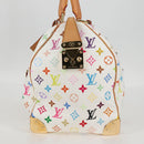 LOUIS VUITTON Monogram Multicolor Keepall 45 Bag White M92641 LV Auth 126487V-3