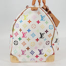 LOUIS VUITTON Monogram Multicolor Keepall 45 Bag White M92641 LV Auth 126487V-4