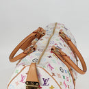 LOUIS VUITTON Monogram Multicolor Keepall 45 Bag White M92641 LV Auth 126487V-6