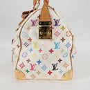 LOUIS VUITTON Monogram Multicolor Keepall 45 Bag White M92641 LV Auth 126488V-3