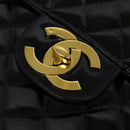 CHANEL Big Matelasse Chain Shoulder Bag Patent leather Black Gold CC Auth 126493-14