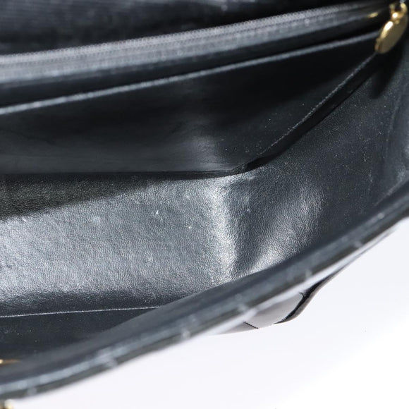 CHANEL Big Matelasse Chain Shoulder Bag Patent leather Black Gold CC Auth 126493