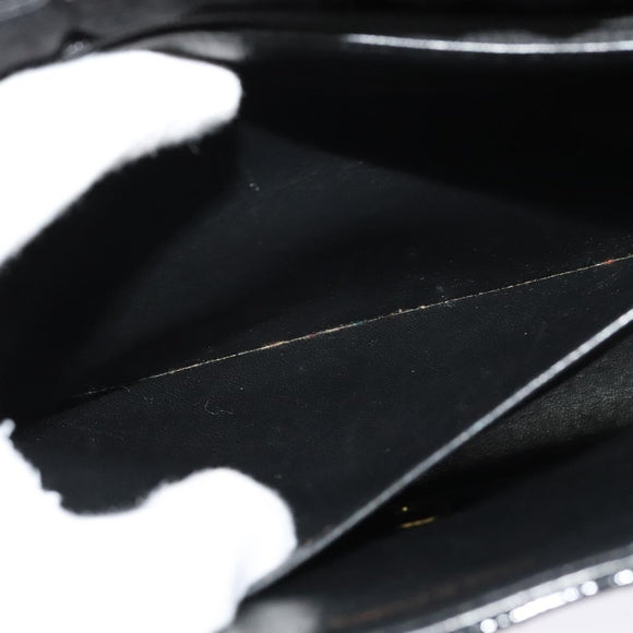 CHANEL Big Matelasse Chain Shoulder Bag Patent leather Black Gold CC Auth 126493