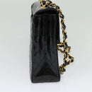 CHANEL Big Matelasse Chain Shoulder Bag Patent leather Black Gold CC Auth 126493-4
