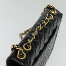 CHANEL Big Matelasse Chain Shoulder Bag Patent leather Black Gold CC Auth 126493-6