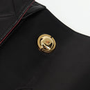 CHANEL Matelasse Shoulder Bag Lamb Skin Black Gold CC Auth 126497V-21