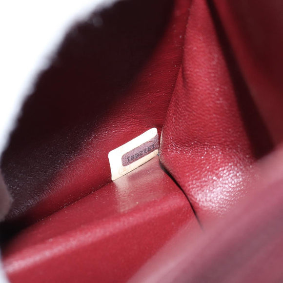 CHANEL Matelasse Shoulder Bag Lamb Skin Black Gold CC Auth 126497V