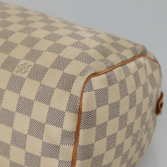 LOUIS VUITTON Damier Azur Speedy 30 Hand Bag N41533 LV Auth 126500