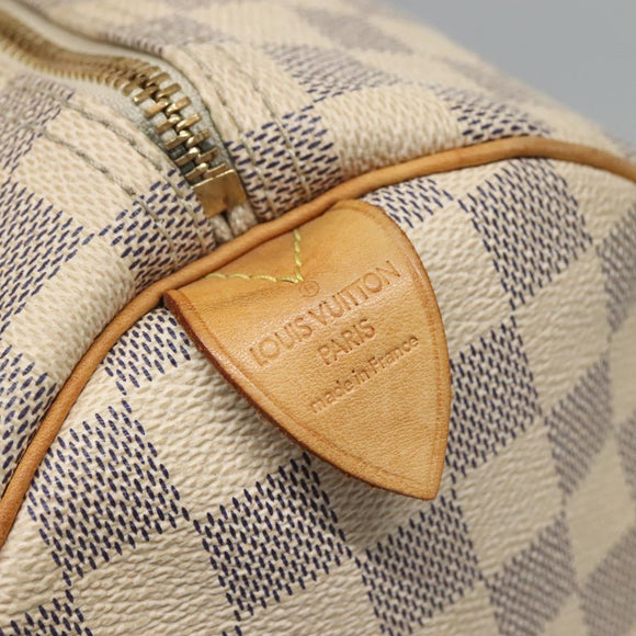 LOUIS VUITTON Damier Azur Speedy 30 Hand Bag N41533 LV Auth 126500