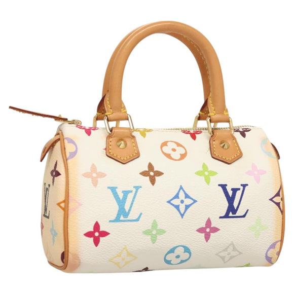 LOUIS VUITTON Monogram Multicolor Mini Speedy Bag White M92645 LV Auth 126502V