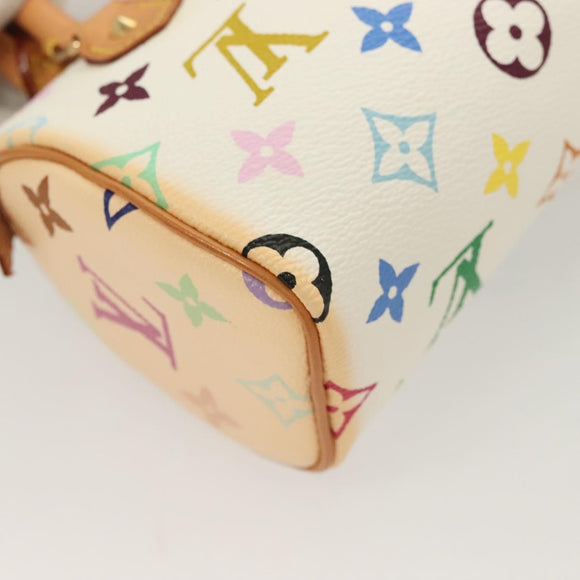 LOUIS VUITTON Monogram Multicolor Mini Speedy Bag White M92645 LV Auth 126502V