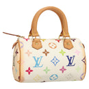 LOUIS VUITTON Monogram Multicolor Mini Speedy Bag White M92645 LV Auth 126502V-1