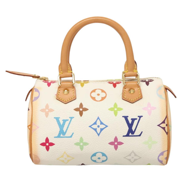 LOUIS VUITTON Monogram Multicolor Mini Speedy Bag White M92645 LV Auth 126502V
