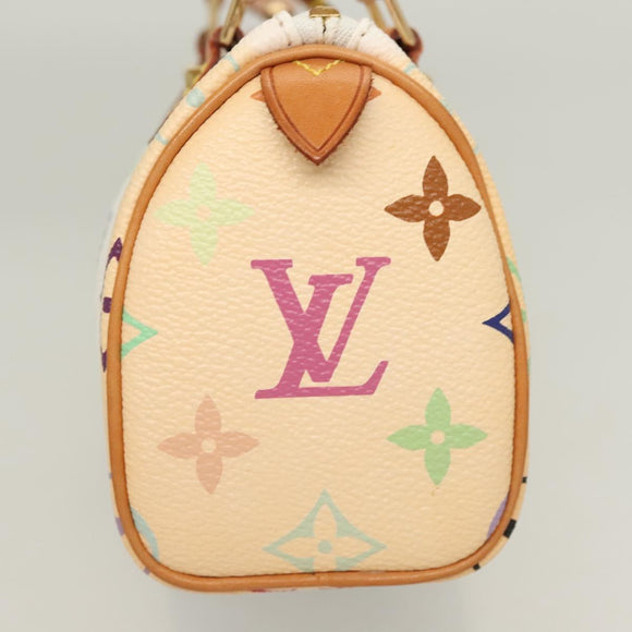 LOUIS VUITTON Monogram Multicolor Mini Speedy Bag White M92645 LV Auth 126502V