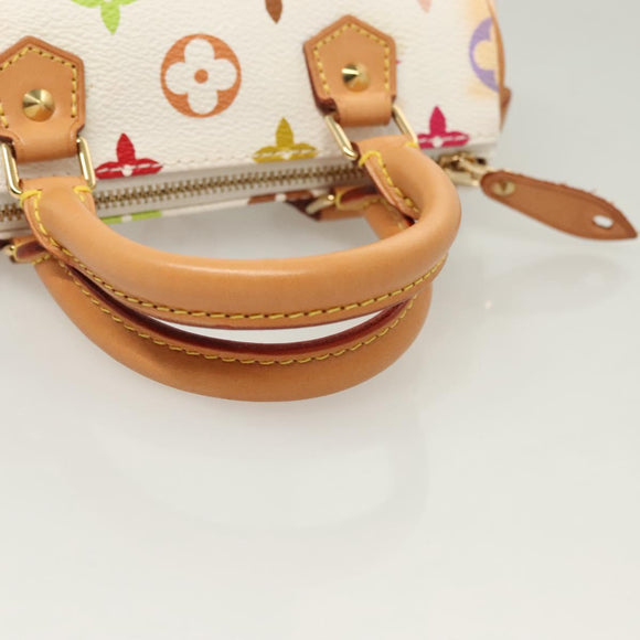 LOUIS VUITTON Monogram Multicolor Mini Speedy Bag White M92645 LV Auth 126502V