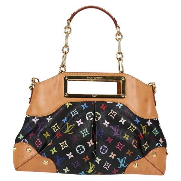 LOUIS VUITTON Monogram Multicolor Judy MM Bag 2Way Black M40256 LV Auth 126505V