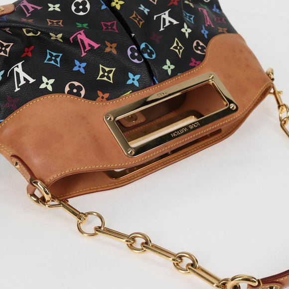 LOUIS VUITTON Monogram Multicolor Judy MM Bag 2Way Black M40256 LV Auth 126505V