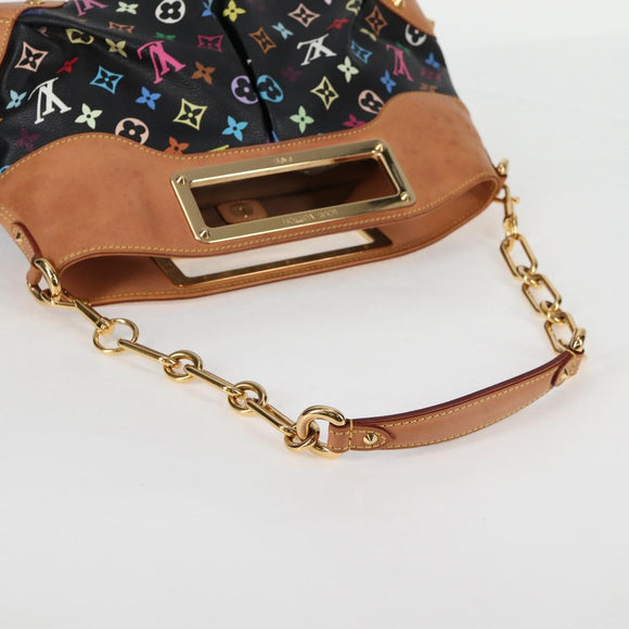 LOUIS VUITTON Monogram Multicolor Judy MM Bag 2Way Black M40256 LV Auth 126505V