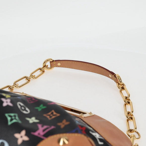 LOUIS VUITTON Monogram Multicolor Judy MM Bag 2Way Black M40256 LV Auth 126505V