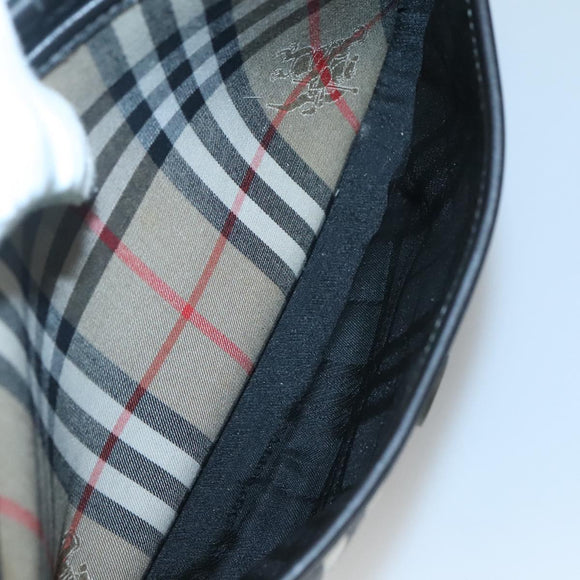 Burberrys Nova Check Shoulder Bag Canvas Beige Gold Auth 126517