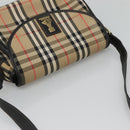 Burberrys Nova Check Shoulder Bag Canvas Beige Gold Auth 126517-6