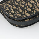 Christian Dior Trotter Canvas Shoulder Bag Navy Gold Auth 126521-16