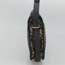 Christian Dior Trotter Canvas Shoulder Bag Navy Gold Auth 126521-4