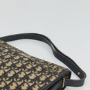 Christian Dior Trotter Canvas Shoulder Bag Navy Gold Auth 126521-8