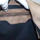 BURBERRY Nova Check Shoulder Bag Canvas Beige Gold Auth 126524-10