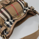 BURBERRY Nova Check Shoulder Bag Canvas Beige Gold Auth 126524-6