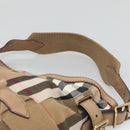 BURBERRY Nova Check Shoulder Bag Canvas Beige Gold Auth 126524-8