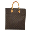 LOUIS VUITTON Monogram Sac Plat Hand Bag M51140 LV Auth 126531-2