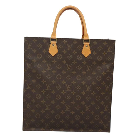 LOUIS VUITTON Monogram Sac Plat Hand Bag M51140 LV Auth 126531