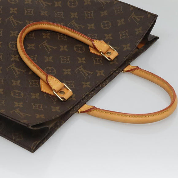 LOUIS VUITTON Monogram Sac Plat Hand Bag M51140 LV Auth 126531