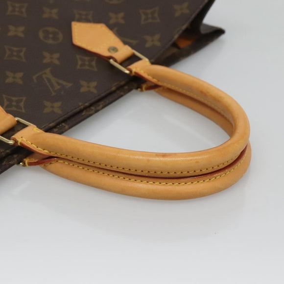 LOUIS VUITTON Monogram Sac Plat Hand Bag M51140 LV Auth 126531