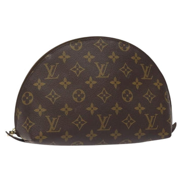 LOUIS VUITTON Monogram Trousse Demi Ronde Cosmetic Pouch M47520 LV Auth 126544