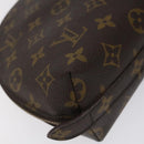 LOUIS VUITTON Monogram Trousse Demi Ronde Cosmetic Pouch M47520 LV Auth 126544-16