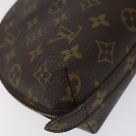 LOUIS VUITTON Monogram Trousse Demi Ronde Cosmetic Pouch M47520 LV Auth 126544