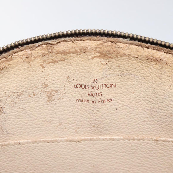 LOUIS VUITTON Monogram Trousse Demi Ronde Cosmetic Pouch M47520 LV Auth 126544