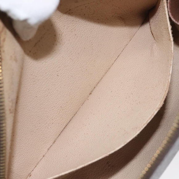 LOUIS VUITTON Monogram Trousse Demi Ronde Cosmetic Pouch M47520 LV Auth 126544