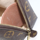 LOUIS VUITTON Monogram Trousse Demi Ronde Cosmetic Pouch M47520 LV Auth 126544-12