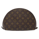 LOUIS VUITTON Monogram Trousse Demi Ronde Cosmetic Pouch M47520 LV Auth 126544-2